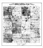 Mecosta County Outline Map, Mecosta County 1879
